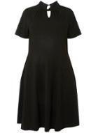 Dorothy Perkins Dp Curve Black Hannah Twist Detail Fit And Flare Dress