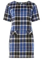 Dorothy Perkins Blue And Grey Checked Tunic
