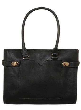 Dorothy Perkins Black Twistlock Tote Bag