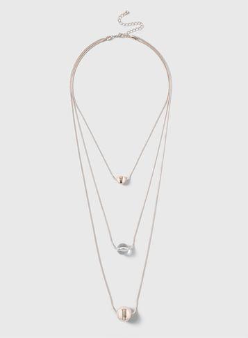Dorothy Perkins Triple Ball Multirow Necklace