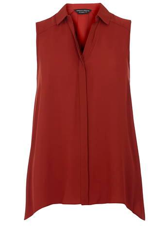 Dorothy Perkins Terracotta Sleeveless Shirt