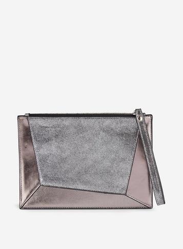 Dorothy Perkins Grey Pewter Panel Wristlet