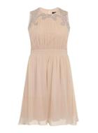 Dorothy Perkins *little Mistress Curve Beige Embellished Dresss