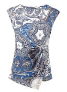 *izabel London Blue Eastern Print Top