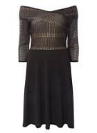 Dorothy Perkins *tall Black Lace Bardot Dress