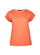 Dorothy Perkins *dp Curve Coral Roll Sleeve T-shirt