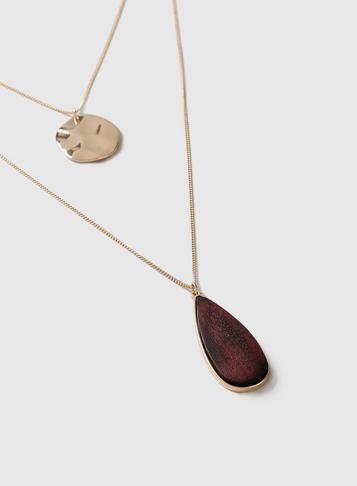Dorothy Perkins Brown Tear Drop Necklace