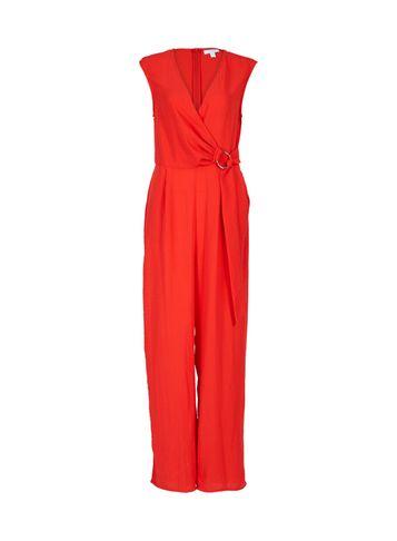Dorothy Perkins *blue Vanilla Red D-ring Wrap Jumpsuit