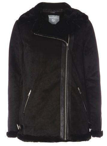 Dorothy Perkins *tall Black Sherling Biker Jacket