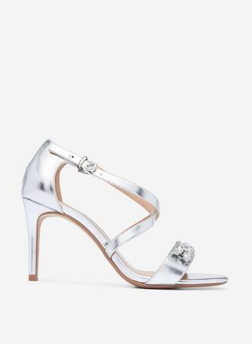 *showcase Wide Fit Silver 'bing' Heel Sandals