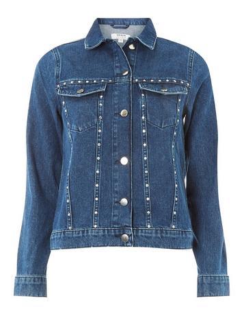 Dorothy Perkins Blue Stud-embellished Denim Jacket