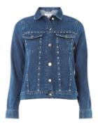 Dorothy Perkins Blue Stud-embellished Denim Jacket