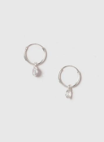 Dorothy Perkins Sterling Silver Crystal Drop Earrings