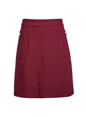Dorothy Perkins *tall Wine Red Popper Mini Skirt