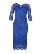 Dorothy Perkins *feverfish Royal Blue Scallop Bodycon Dress