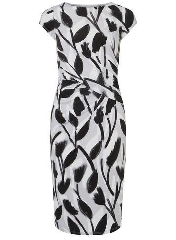 Dorothy Perkins *lily & Franc Monochrome Side Ruched Bodycon Dress