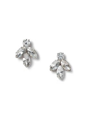 Dorothy Perkins Silver Look Large Rhinestone Studded Earrings