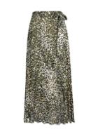 Dorothy Perkins *tall Khaki Pleated Midi Skirt