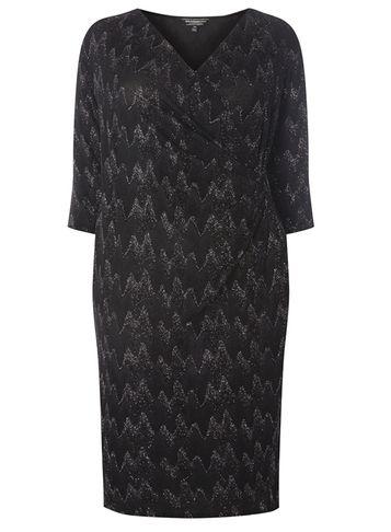 Dorothy Perkins *billie & Blossom Curve Glitter Wrap Dress