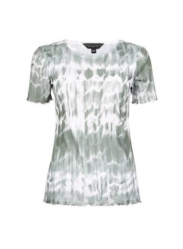 Dorothy Perkins Khaki Tie Dye Print Mesh Top
