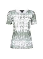 Dorothy Perkins Khaki Tie Dye Print Mesh Top