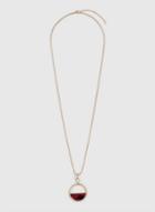 Dorothy Perkins Pink Snake Print Long Pendant Necklace