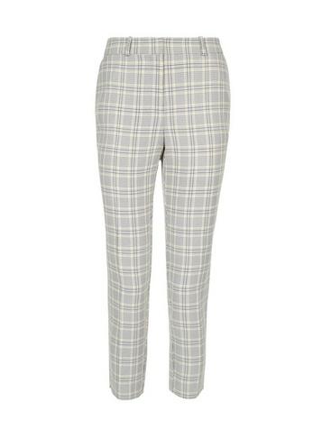 Dorothy Perkins Petite Multi Colour Checked Ankle Grazer Trousers