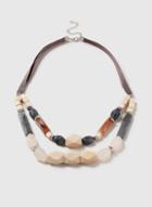 Dorothy Perkins Pink Wood Resin Collar Necklace