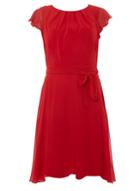 Dorothy Perkins *billie & Blossom Tall Red Angel Sleeve Skater Dress