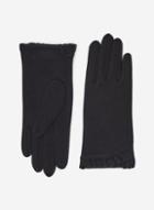 Dorothy Perkins Black Jersey Frill Gloves