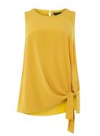 Dorothy Perkins *dp Curve Yellow Side-knot Shell Top
