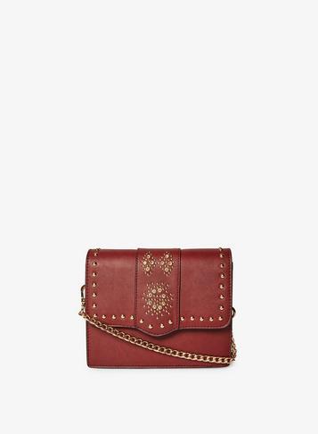 Dorothy Perkins Burgundy Embellished Cross Body Bag