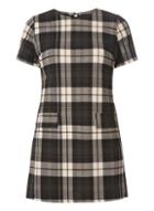 Dorothy Perkins Petite Green And Beige Checked Tunic