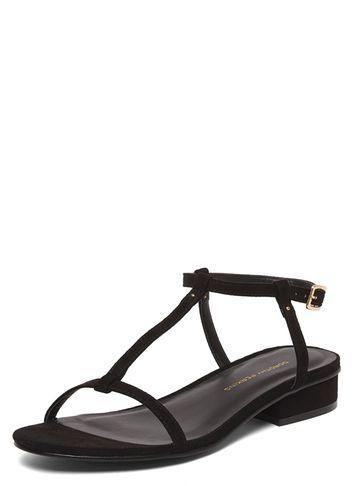 Dorothy Perkins Black 'frappe' T-bar Sandals