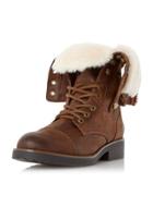 Dorothy Perkins *head Over Heels 'roley' Faux Fur Trim Boots