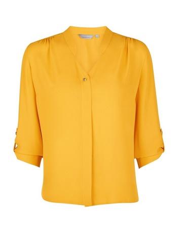 Dorothy Perkins Petite Mango Roll Sleeve Shirt