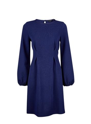 Dorothy Perkins *navy Tuck Skater Dress