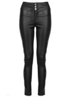 Dorothy Perkins *quiz Black Crochet Side Skinny Trousers