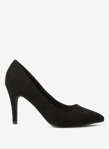 Dorothy Perkins Black Microfibre Emilia Court Shoes