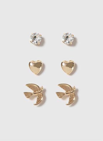 Dorothy Perkins Bird And Crystal Earring Pack