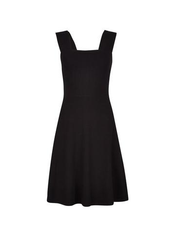 Dorothy Perkins Black Square Neck Fit And Flare Dress