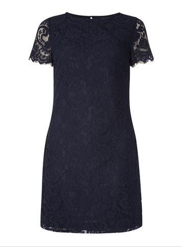 Dorothy Perkins Navy Lace Shift Dress
