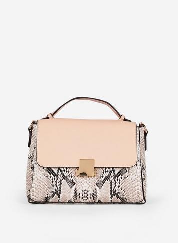 Dorothy Perkins Snake Print Top Handle Cross Body Bag