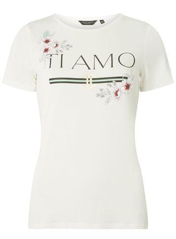Dorothy Perkins Ivory Ti-amo Motif T-shirt