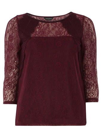 Dorothy Perkins Mulberry Lace Longsleeve Top