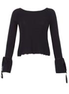 Dorothy Perkins *izabel London Navy Tie Sleeve Jumper