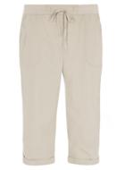 Dorothy Perkins Stone Jersey Waistband Cropped Trousers