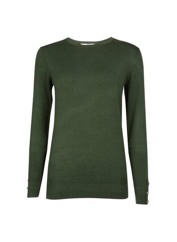 Dorothy Perkins *tall Khaki Button Cuff Jumper