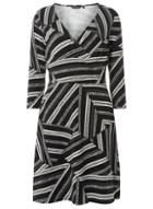 Dorothy Perkins Monochrome Stripe Wrap Dress