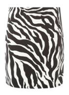 Dorothy Perkins Black And White Zebra Print Mini Skirt